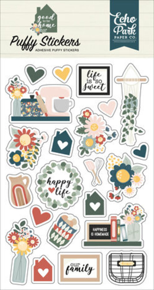 Echo Park Good To Be Home Puffy Stickers (GTH336066) Echo Park Good To Be Home Puffy Stickers (GTH336066)