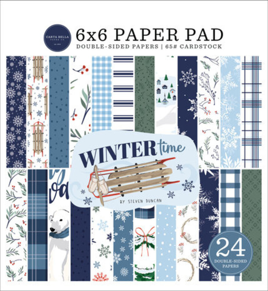 Carta Bella Wintertime 6x6 Inch Paper Pad (CBWT334023) Carta Bella Wintertime 6x6 Inch Paper Pad (CBWT334023)