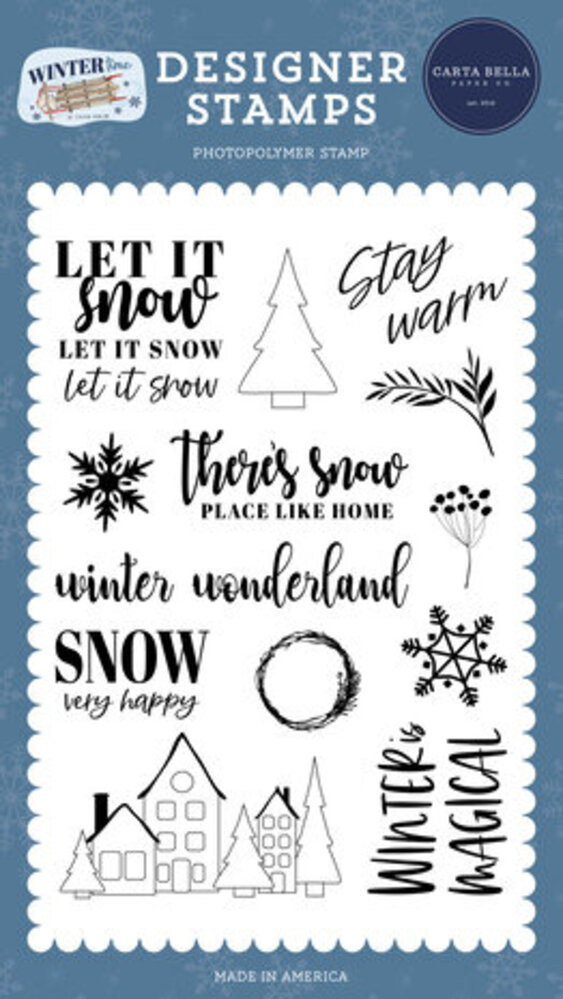 Carta Bella Wintertime Snow Very Happy Clear Stamps (CBWT334041) Carta Bella Wintertime Snow Very Happy Clear Stamps (CBWT334041)