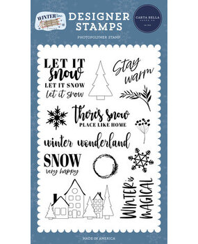 Carta Bella Wintertime Snow Very Happy Clear Stamps (CBWT334041) Carta Bella Wintertime Snow Very Happy Clear Stamps (CBWT334041)