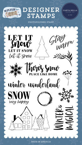 Carta Bella Wintertime Snow Very Happy Clear Stamps (CBWT334041) Carta Bella Wintertime Snow Very Happy Clear Stamps (CBWT334041)