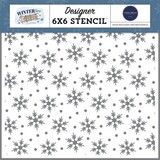 Carta Bella Wintertime Bundle Up Snow Stencil (CBWT334033)