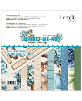 LemonCraft Forget-Me-Not 8x8 Inch Elements & Basics Paper Pad (LEM-DD-FORGET-03)