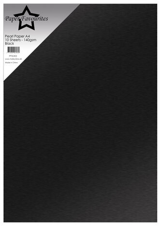 Paper Favourites Black A4 Pearl Paper 140gsm (PFSS303)