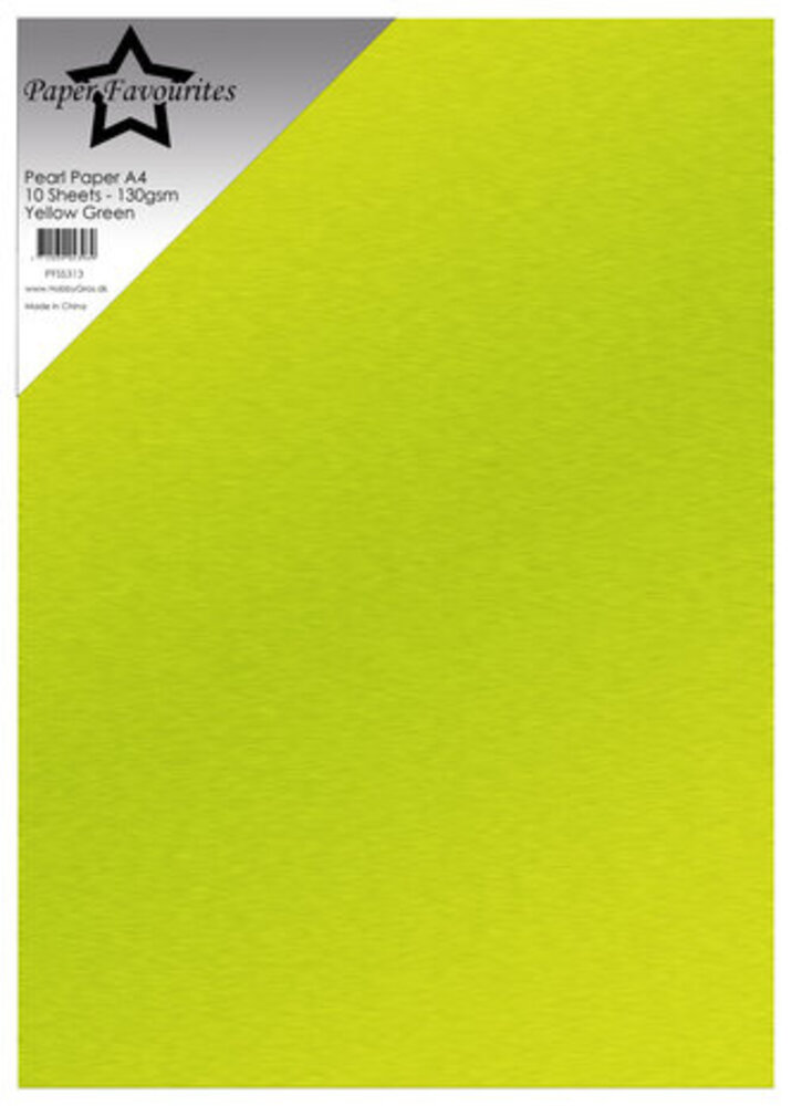 Paper Favourites Yellow Green A4 Pearl Paper 140gsm (PFSS313)
