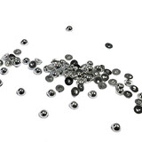 Simple and Basic Half Pearl Polished Silver 4mm (SBA561)