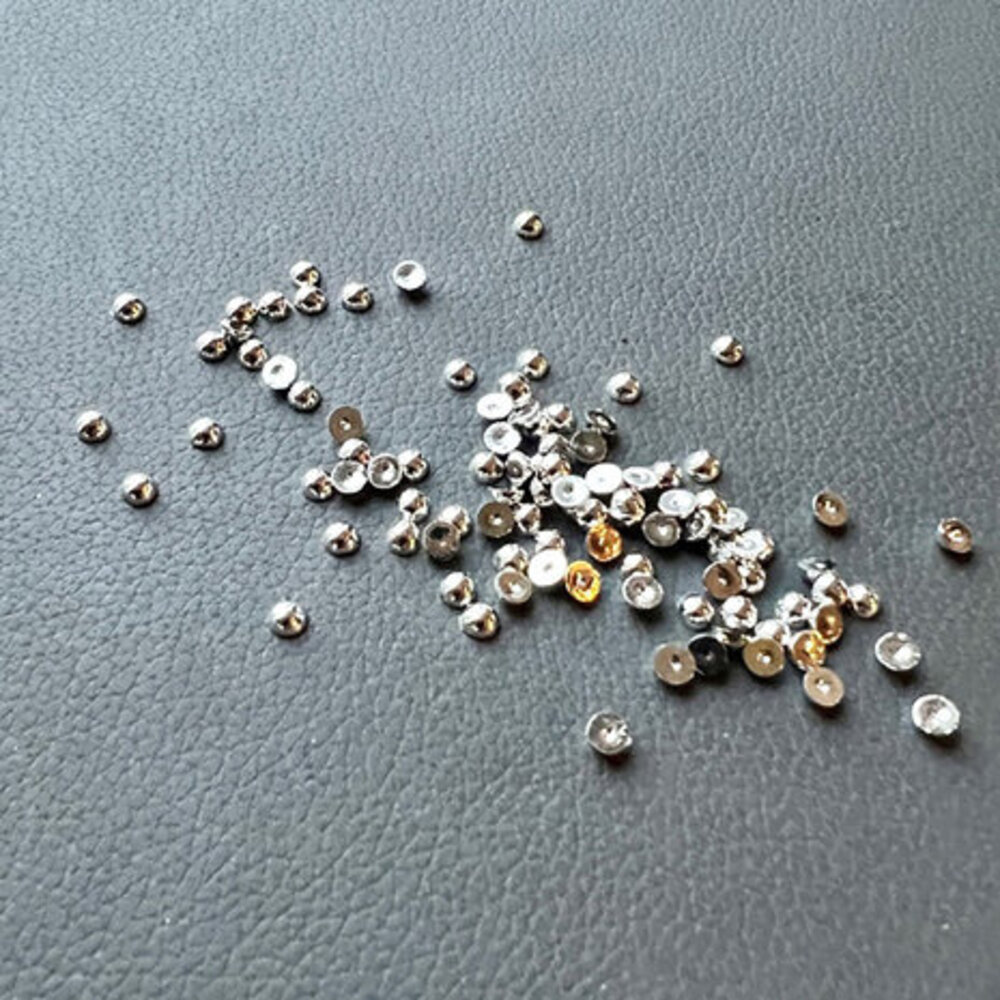 Simple and Basic Half Pearl Polished Silver 4mm (SBA561)