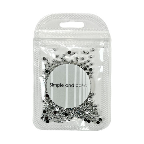 Simple and Basic Half Pearl Polished Silver 3mm (SBA531)