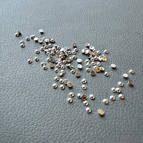 Simple and Basic Half Pearl Polished Silver 3mm (SBA531)