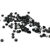 Simple and Basic Half Pearl Polished Antique Silver 4mm (SBA564)