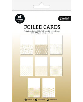 Studio Light Essentials Foiled Cards Folded with Gold Foil (SL-ES-PS35) Studio Light Essentials Foiled Cards Folded with Gold Foil (SL-ES-PS35)