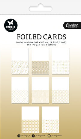 Studio Light Essentials Foiled Cards Folded with Gold Foil (SL-ES-PS35) Studio Light Essentials Foiled Cards Folded with Gold Foil (SL-ES-PS35)