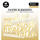 Studio Light Essentials Paper Elements Sentiments with Gold Foil (SL-ES-PE07)