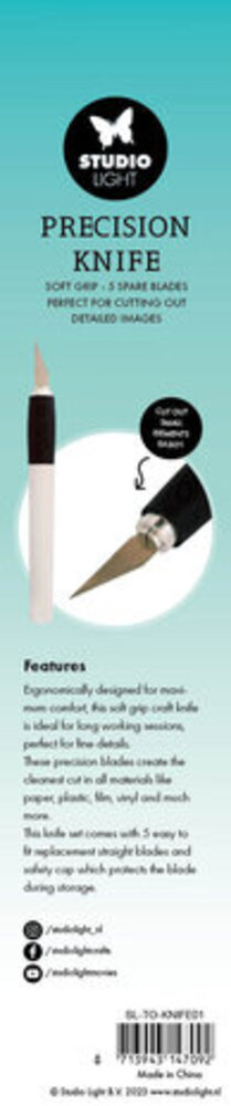 Studio Light Essentials Precision Knife Soft Grip + 5 Spare Blades (SL-TO-KNIFE01) Studio Light Essentials Precision Knife Soft Grip + 5 Spare Blades (SL-TO-KNIFE01)