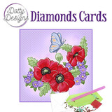 Find It Trading Diamond Cards Set Red Flowers (DDDC1013)