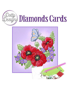 Find It Trading Diamond Cards Set Red Flowers (DDDC1013)