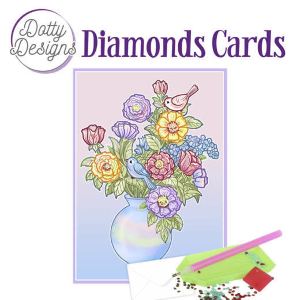 Find It Trading Diamond Cards Set Vase with flowers (DDDC1023) Find It Trading Diamond Cards Set Vase with flowers (DDDC1023)