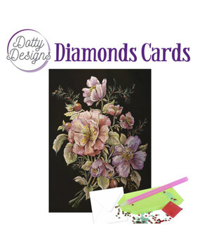 Find It Trading Diamond Cards Set Roses in Black (DDDC1025)