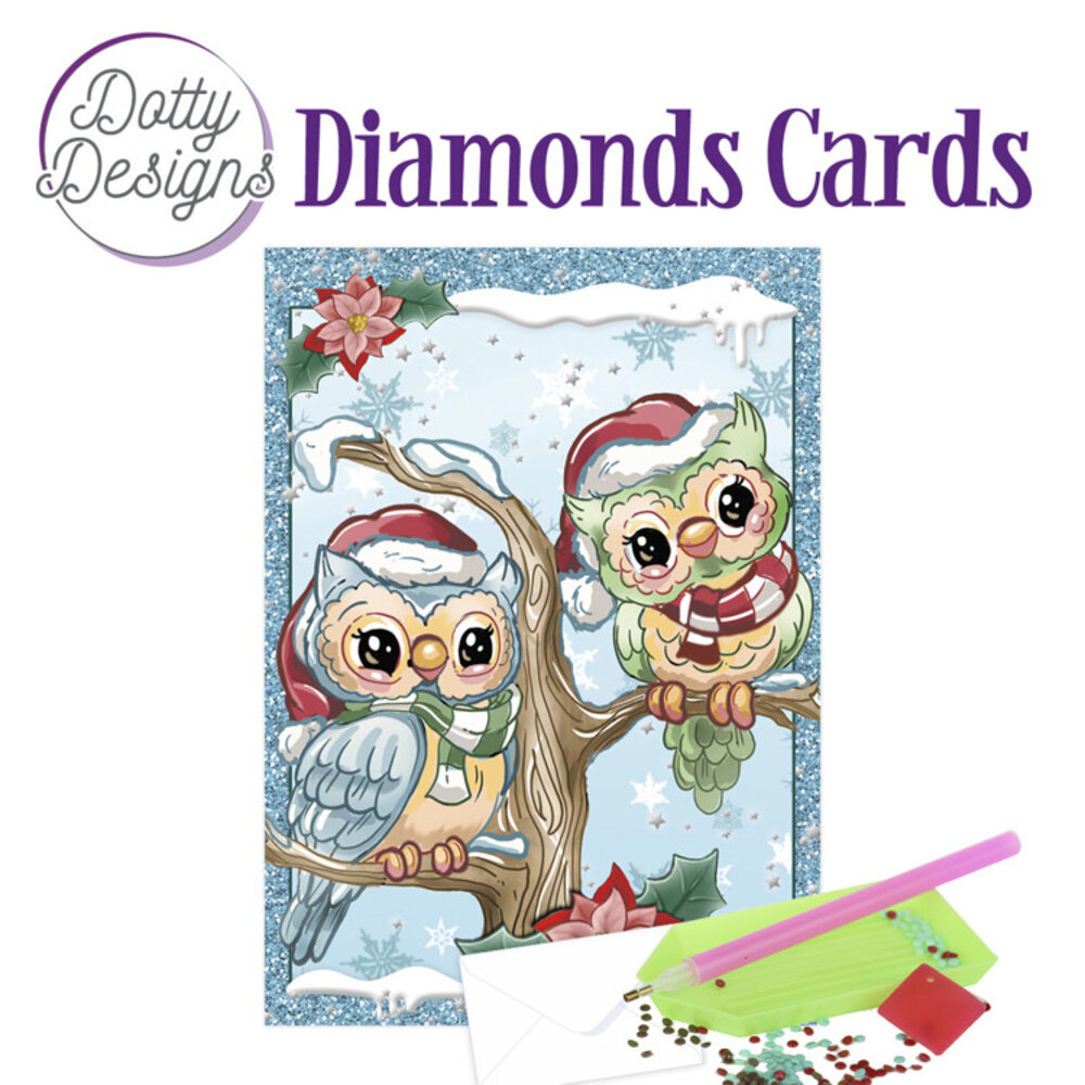 Find It Trading Diamond Cards Set Christmas Owls (DDDC1046)