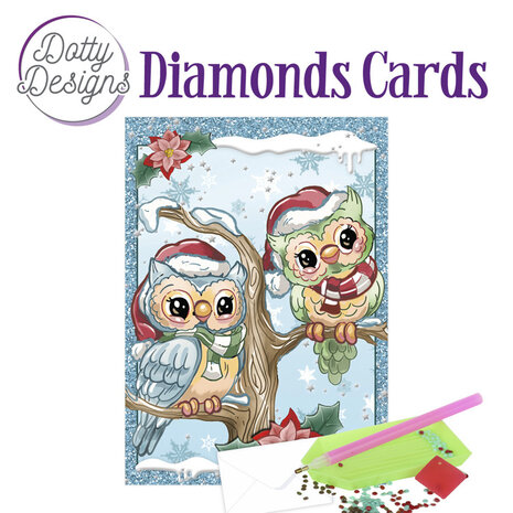 Find It Trading Diamond Cards Set Christmas Owls (DDDC1046)