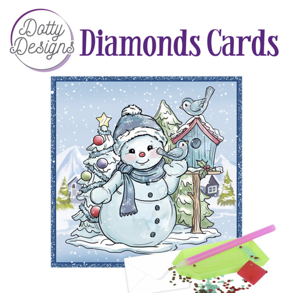 Find It Trading Diamond Cards Set Snowman with Birds (DDDC1049)