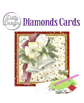 Find It Trading Diamond Cards Set Christmas Bells with White Flowers (DDDC1054)