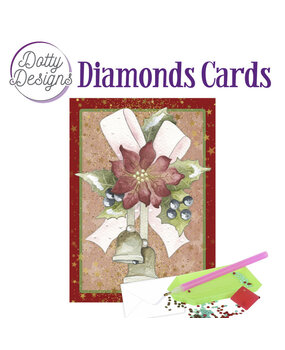 Find It Trading Diamond Cards Set Christmas Bells with Red Flower (DDDC1055)