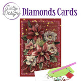 Find It Trading Diamond Cards Set Poinsetta Rectangle (DDDC1070)