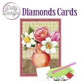 Find It Trading Diamond Cards Set Vase with Flowers (DDDC1074)