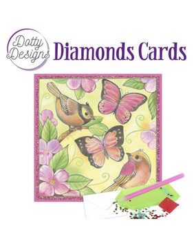Find It Trading Diamond Cards Set Pink Butterflies (DDDC1083)