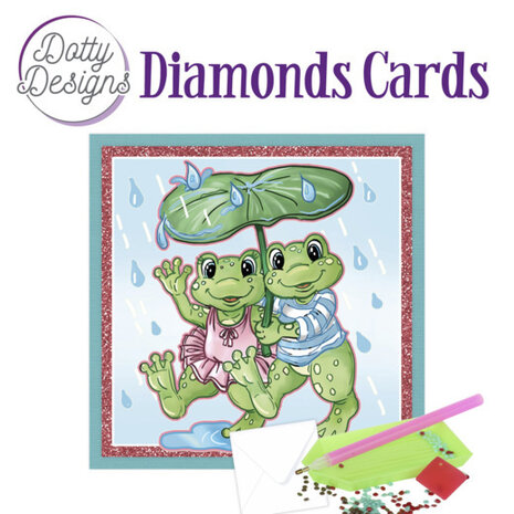 Find It Trading Diamond Cards Set Frogs with Umbrella (DDDC1095)