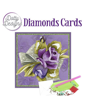 Find It Trading Diamond Cards Set Purple Roses (DDDC1103)