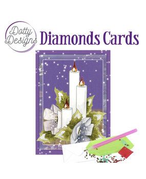 Find It Trading Diamond Cards Set 3 Candles with Flowers (DDDC1108)