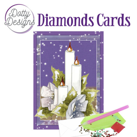 Find It Trading Diamond Cards Set 3 Candles with Flowers (DDDC1108)