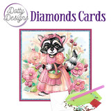 Find It Trading Diamond Cards Set Raccoon in Dress (DDDC1119)