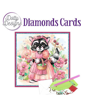 Find It Trading Diamond Cards Set Raccoon in Dress (DDDC1119)