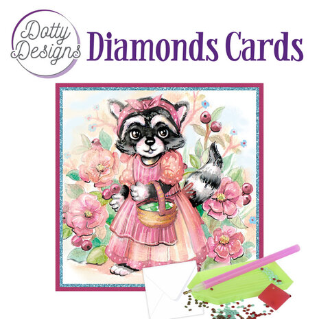 Find It Trading Diamond Cards Set Raccoon in Dress (DDDC1119)