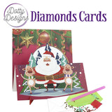 Find It Trading Diamond Cards Set Santa with two Deer (DDDC1136)