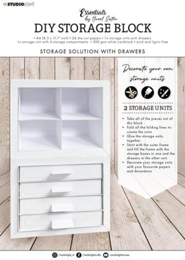 Studio Light Essentials DIY Storage Block Drawer Units (HE-ES-DCB58)