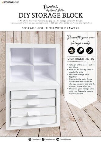 Studio Light Essentials DIY Storage Block Drawer Units (HE-ES-DCB58)