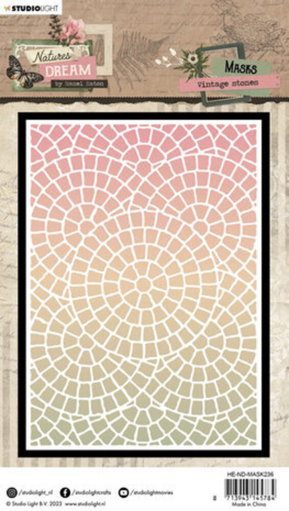 Studio Light Natures Dream Masking Stencil Vintage Stones (HE-ND-MASK236) Studio Light Natures Dream Masking Stencil Vintage Stones (HE-ND-MASK236)