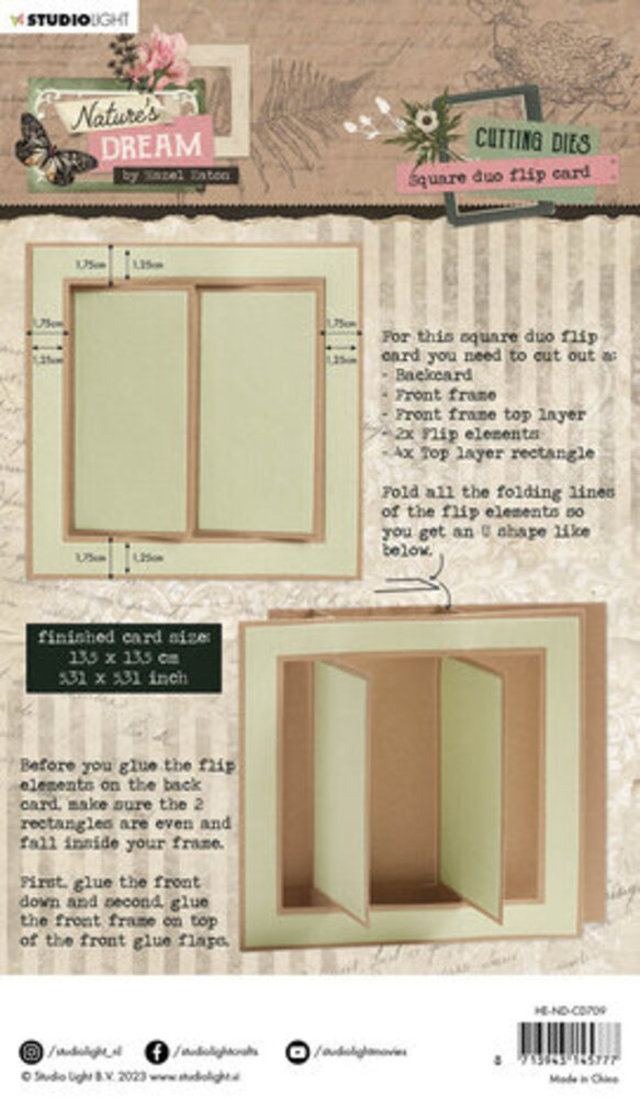 Studio Light Natures Dream Snijmal Square Duo Flip Card (HE-ND-CD709) Studio Light Natures Dream Snijmal Square Duo Flip Card (HE-ND-CD709)