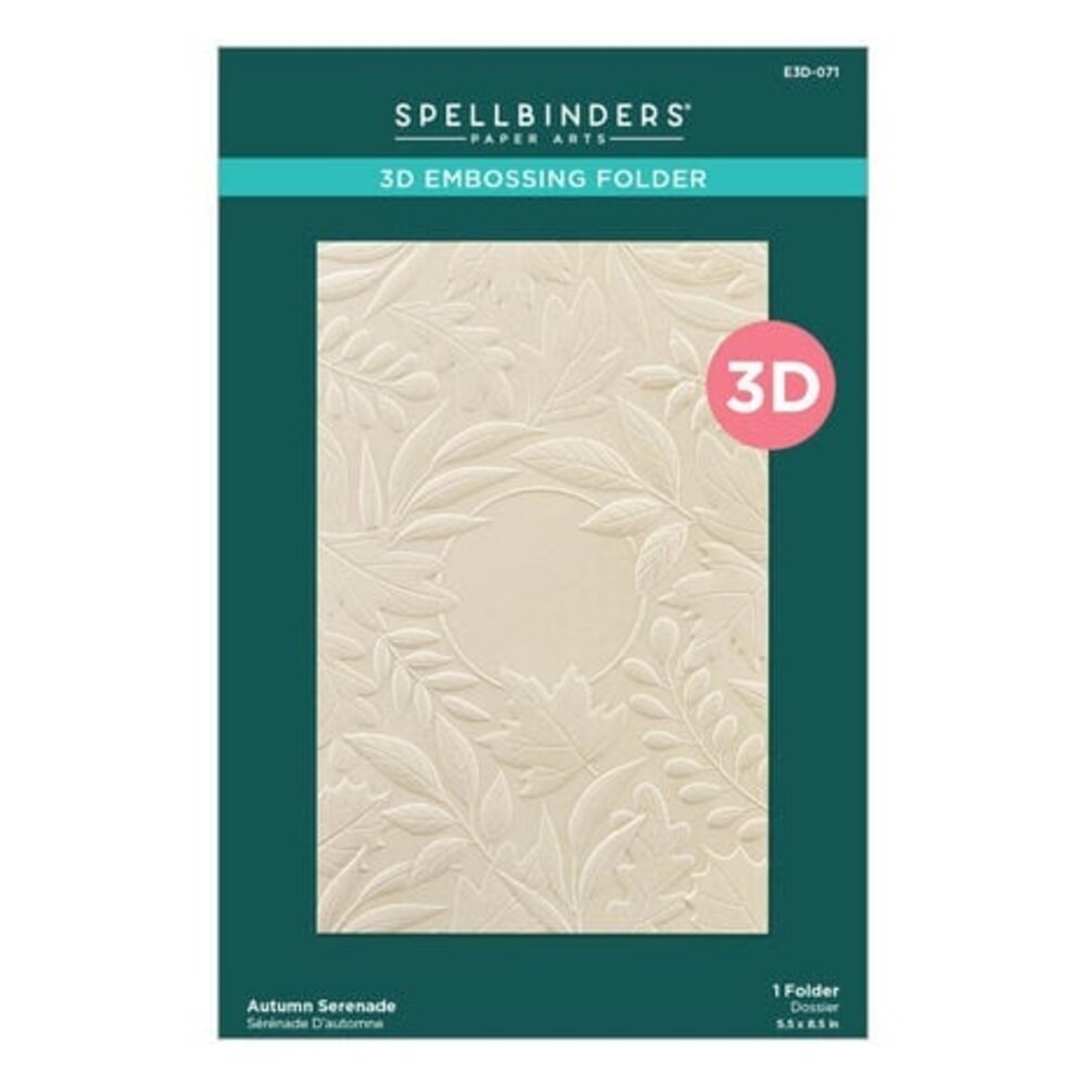 Spellbinders Serenade of Autumn Autumn Serenade 3D Embossing Folder (E3D-071) Spellbinders Serenade of Autumn Autumn Serenade 3D Embossing Folder (E3D-071)