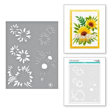 Spellbinders Serenade of Autumn Layered Sunflower Stencil (STN-071)