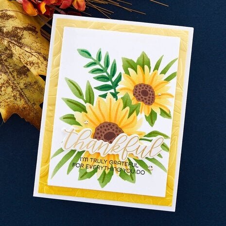 Spellbinders Serenade of Autumn Layered Sunflower Stencil (STN-071)
