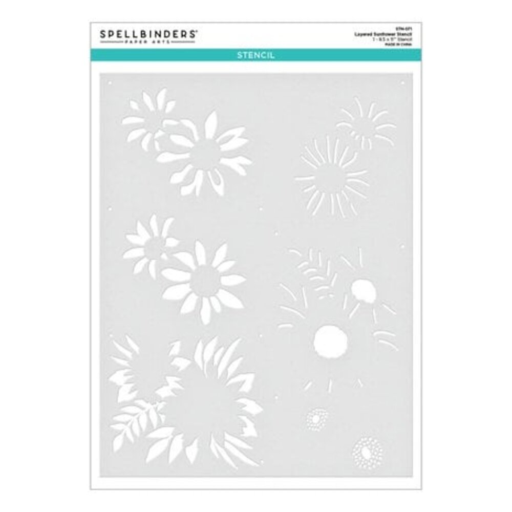 Spellbinders Serenade of Autumn Layered Sunflower Stencil (STN-071)