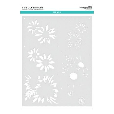 Spellbinders Serenade of Autumn Layered Sunflower Stencil (STN-071)