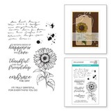 Spellbinders Serenade of Autumn Sunflower Greetings Clear Stamp (STP-213)