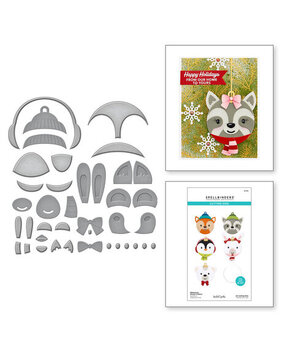 Spellbinders Merry Mug & Circle Delights Whimsical Winter Critters Dies (S5-612)