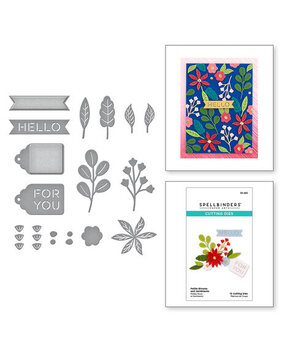 Spellbinders Merry & Bright Petite Blooms and Sentiments Dies (S3-485)